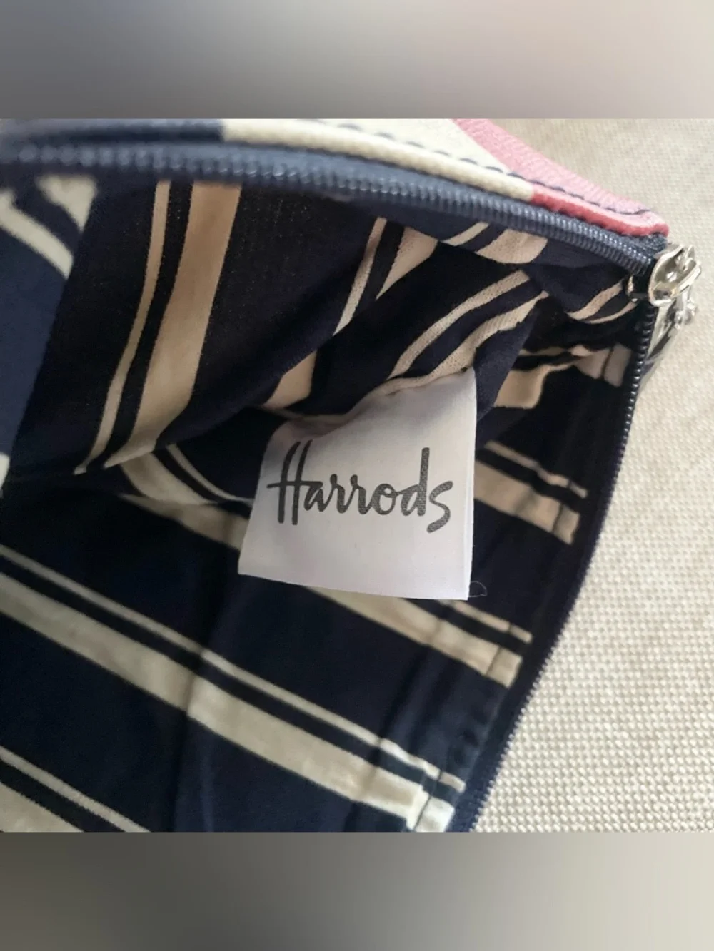 NWT Harrods Union Jack Travel Pouch